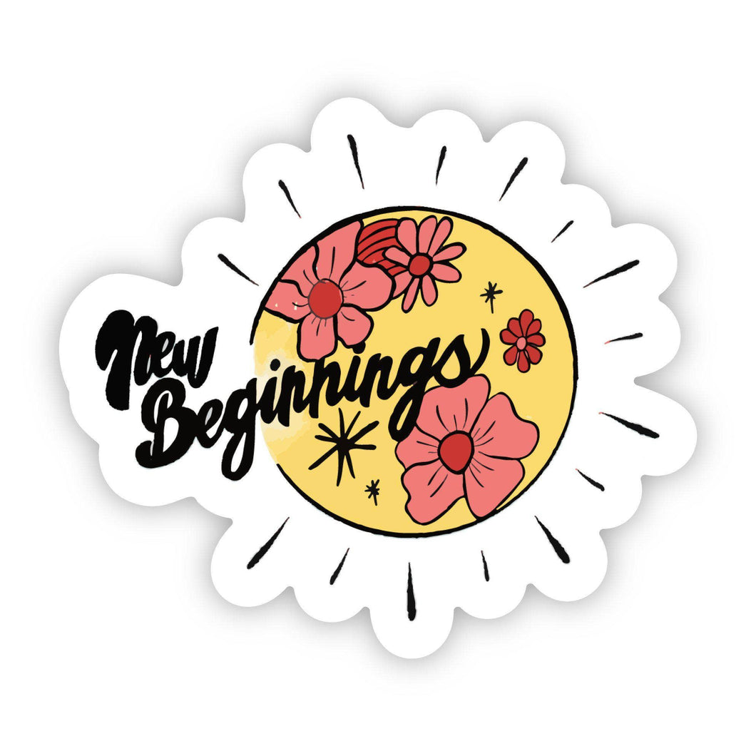 Big Moods - New Beginnings Sunshine Flower Sticker