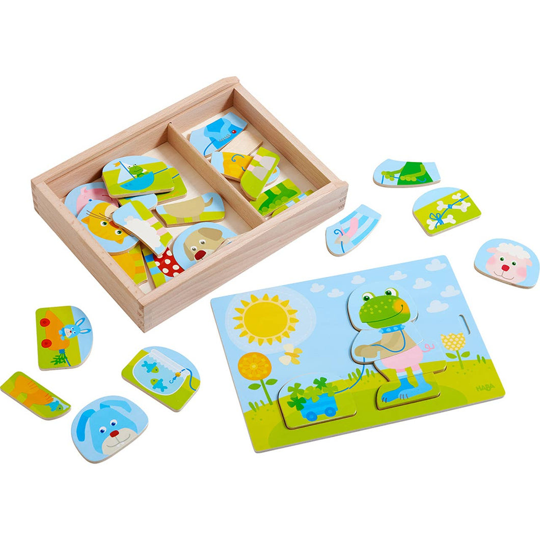 Wooden Puzzle Merry Animal Mix & Match