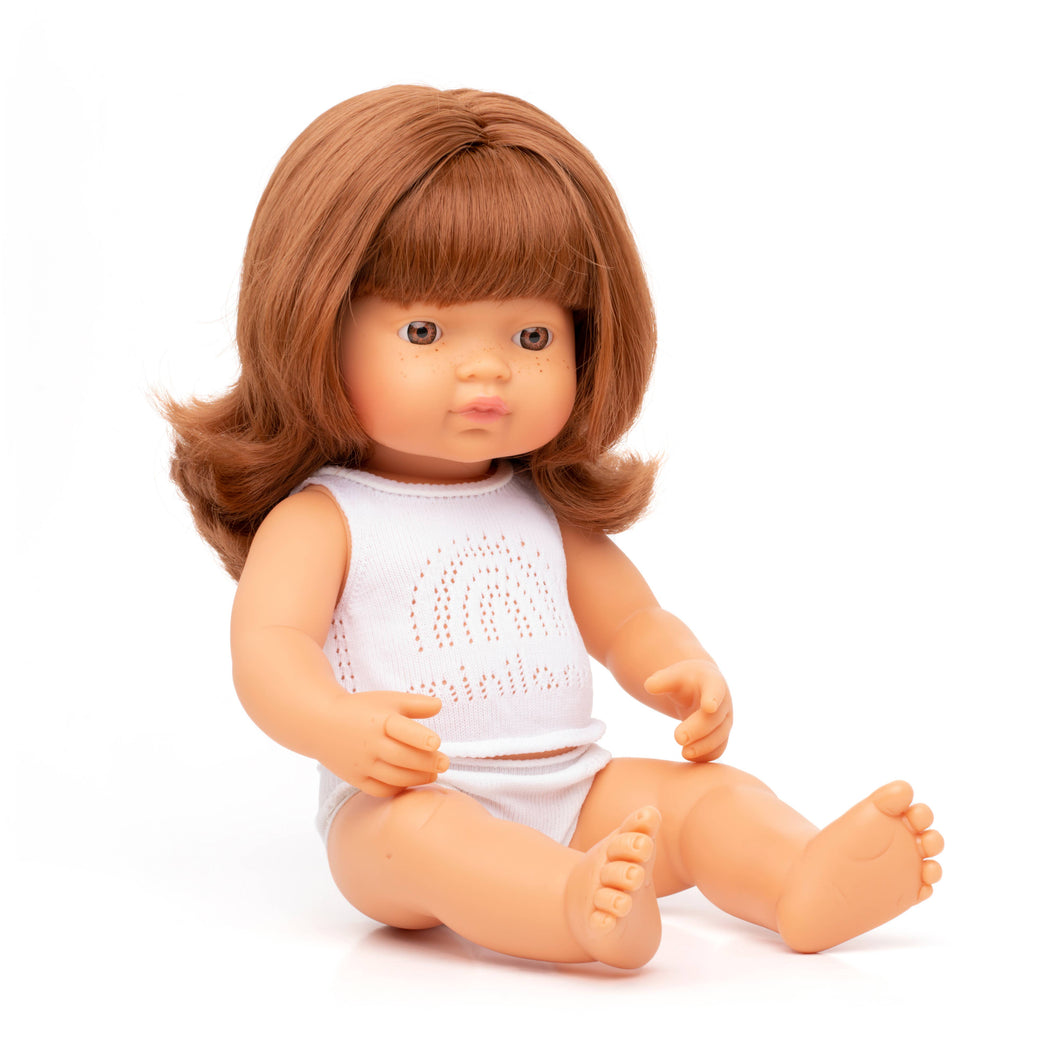 Miniland - Baby Doll Redhead Girl 15'' (box)