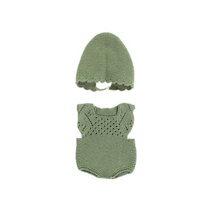 Miniland - Knitted Doll Outfit 15 3/4'' – Overall & Beanie Hat