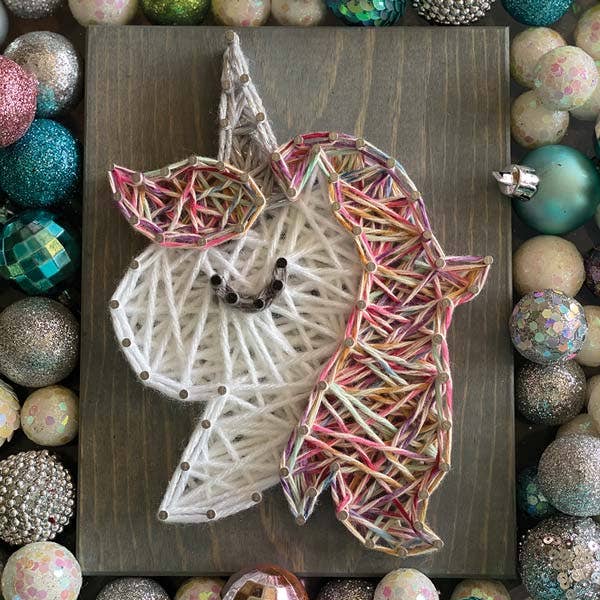 Unicorn (Confetti) Mini String Art Kit - DIY