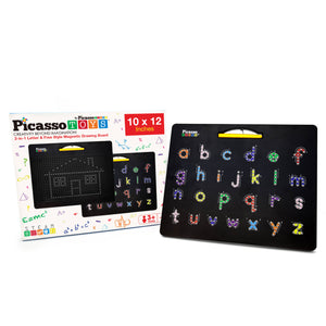 PicassoTiles - Alphabet and Freestyle Magnetic Double-Sided Drawing Board