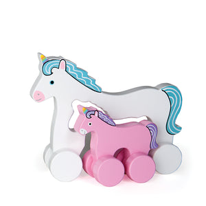 Unicorn Mommy and Baby Rolling Toy