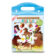 Load image into Gallery viewer, Horse play Sticker Activity Tote
