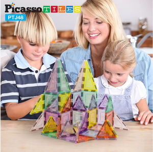 PicassoTiles 48pc Magnetic Building Tile Block Set