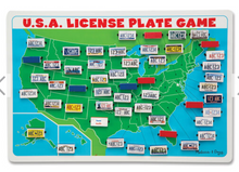 Load image into Gallery viewer, U.S.A. License Plate Game Travel Game
