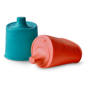 Stretchy Silicone Lids with Sippy Spout 2pk