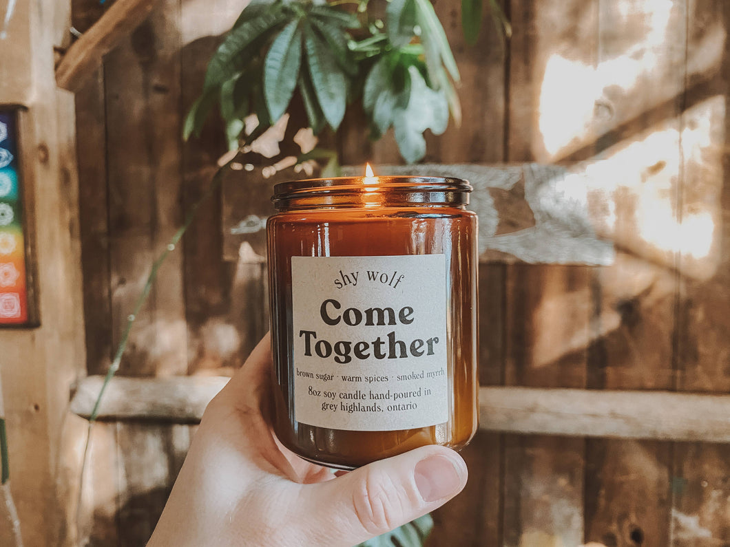 Shy Wolf Candles - Come Together Classic Rock Soy Candle - Brown Sugar, Spices