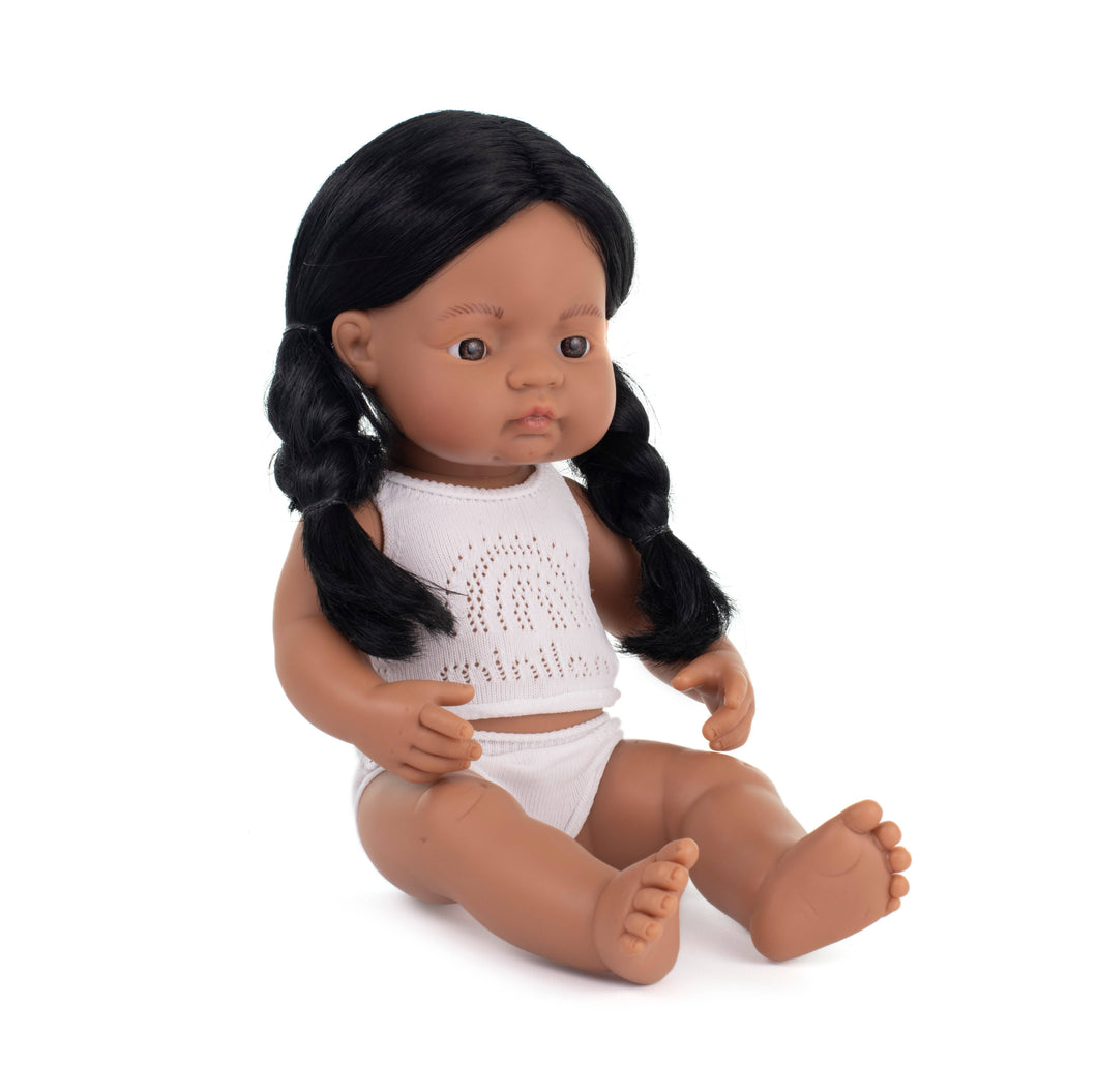 Miniland - Baby Doll Native American Girl 15'' (box)