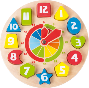 Hauck Toys - Small Foot Clock Shape Sorting Game